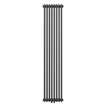 NAVIN Calidum 3-8 Vertical Radiator, 372 × 1800 mm, 50 mm Bottom-Center Connection, Anticor, black moire