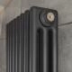 NAVIN Calidum 3-8 Vertical Radiator, 372 × 1800 mm, 50 mm Bottom-Center Connection, Anticor, black moire