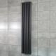 NAVIN Calidum 3-8 Vertical Radiator, 372 × 1800 mm, 50 mm Bottom-Center Connection, Anticor, black moire