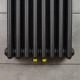 NAVIN Calidum 3-8 Vertical Radiator, 372 × 1800 mm, 50 mm Bottom-Center Connection, Anticor, black moire