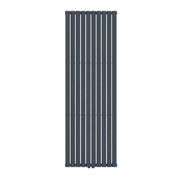 Вертикальний радіатор опалення NAVIN Ellipse Double 600х1800-10 (50 мм), anticor, антрацит