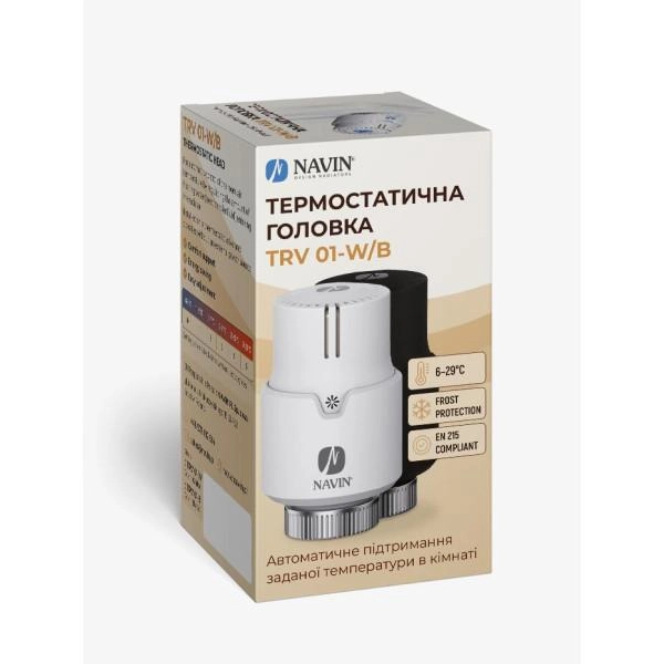 Термостатична  головка NAVIN TRV 01-В, з рідинним датчиком для радіаторів