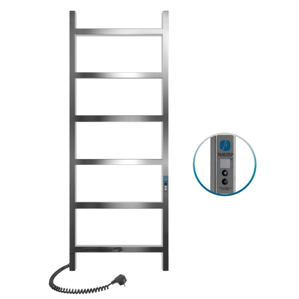 Electric heated towel rail NAVIN Nordic 500x1200 Digital left