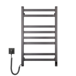 Рушникосушка електрична нержавіюча NAVIN Авангард 480х800 Sensor, Gun Metal,  лівобічна з таймером