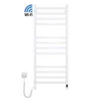 Електрична рушникосушарка NAVIN Авангард 480х1200 Sensor з Wi-Fi, лівобічна з таймером, біла