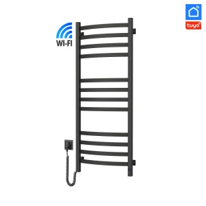 Рушникосушка електрична Navin Avalon 480х1200 Sensor з Wi-Fi ліва, чорний муар
