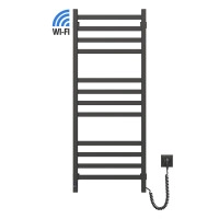 Електрична рушникосушарка NAVIN Авангард 480х1200 Sensor з Wi-Fi, правобічна з таймером, чорний муар