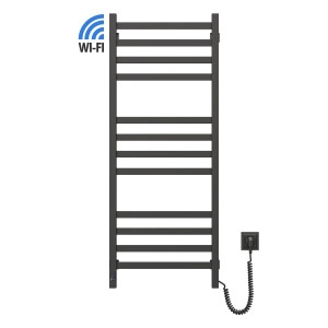 Електрична рушникосушарка NAVIN Авангард 480х1200 Sensor з Wi-Fi, правобічна з таймером, чорний муар