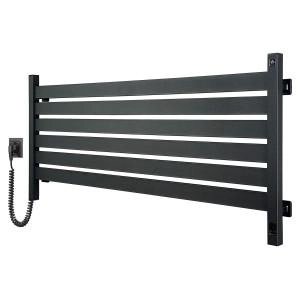 Електрична рушникосушка NAVIN Largo 1100х500 Sensor з Wi-Fi, широка лівобічна, чорний муар