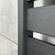 Электрический полотенцесушитель NAVIN Largo 1100х500 Sensor с Wi-Fi, широкий правосторонний, чёрный муар