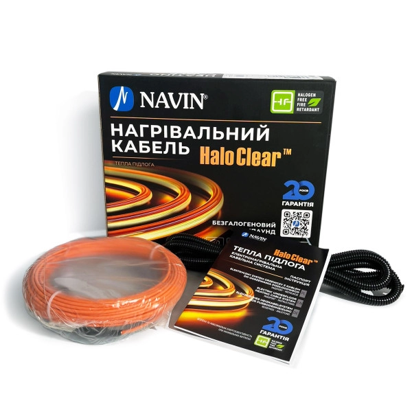 Кабель нагревательный NAVIN HaloClear 18/600, теплый пол электрический, 3.3 - 4.0 м²
