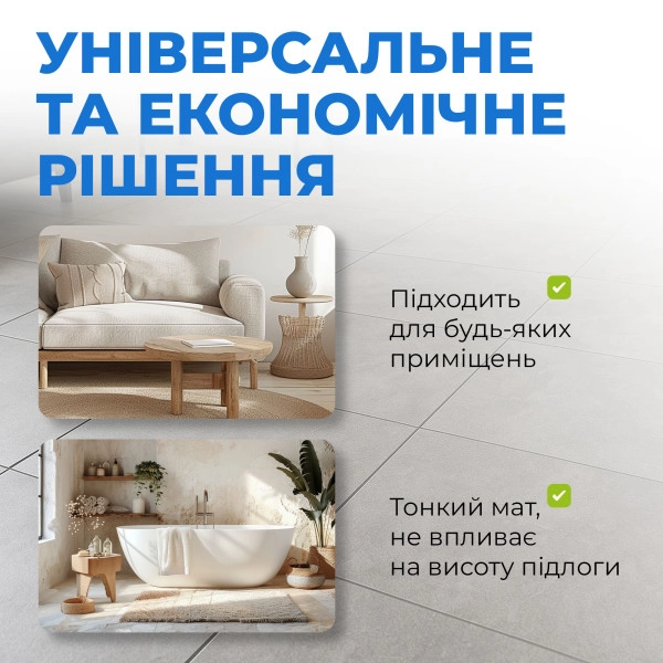 Тепла підлога NAVIN HaloClear 190/520, електричний нагрівальний мат, 2.5 м²