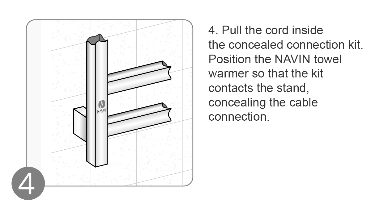 how to connect a heated towel rail hidden