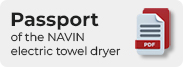 Passport of the NAVIN electric towel dryer